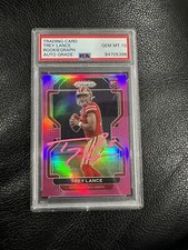 Trey Lance 2021 PSA GEM MT 10 Rookie Holo Prizm Auto Pink Cowboys Optic Donruss