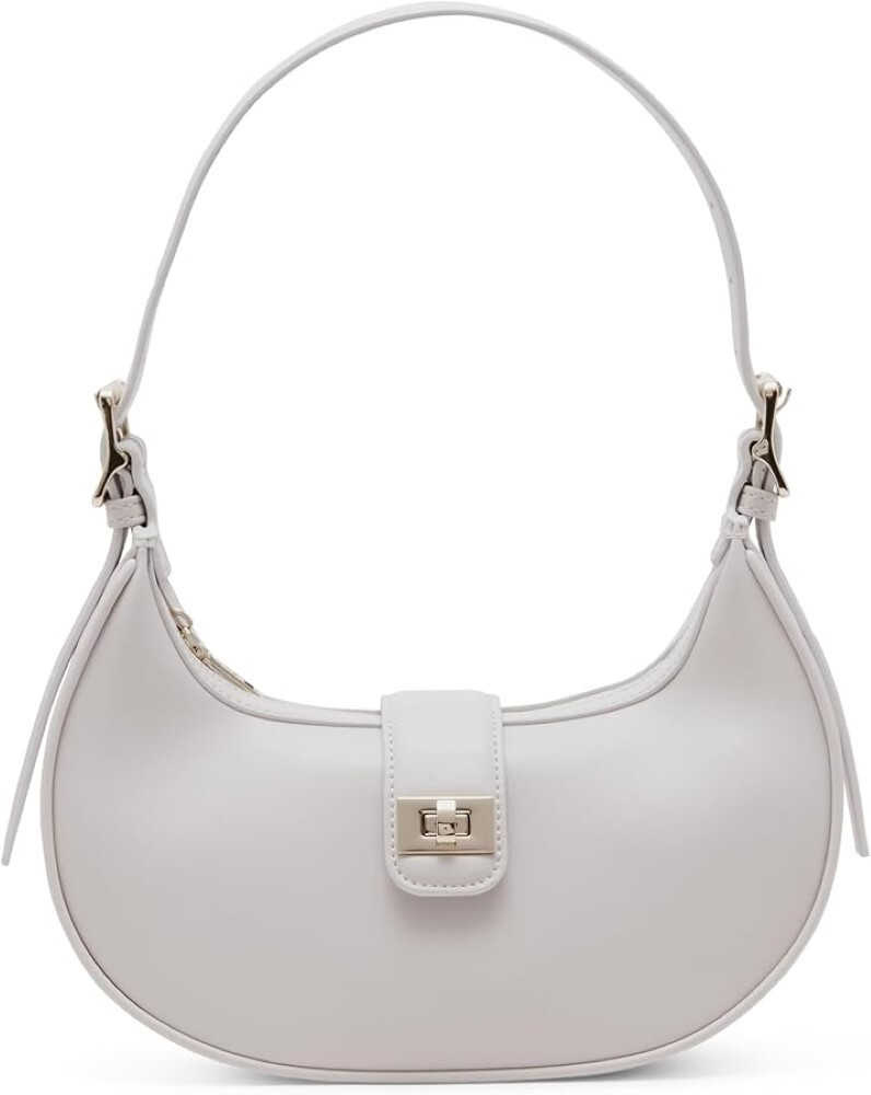 Steve Madden Monaa Bone Faux Leather Structured Belt Buckle