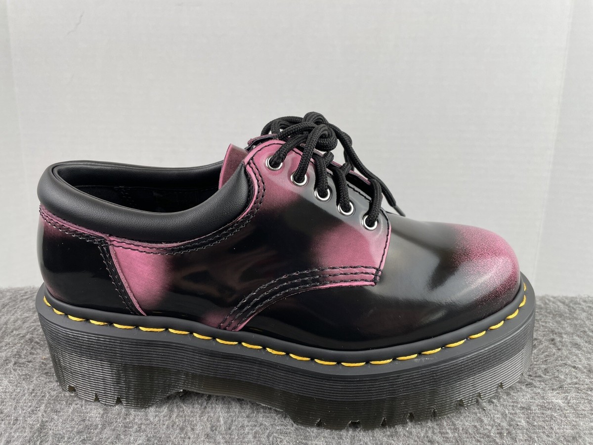 Dr. Martens 8053 Quad Distressed Leather Platform Shoes
