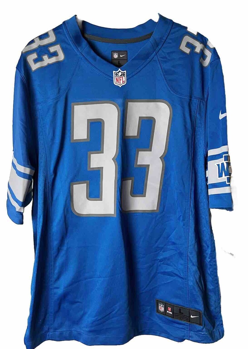 Nike Men's L Detroit Lions #33 Kerryon Johnson WCF Game Jersey