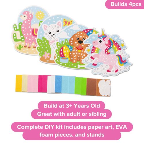 DIY EVA Foam Scene (Makes 4pcs) (Set 1) - Unicorns and More - for 3-5 years old - Picture 3 of 9