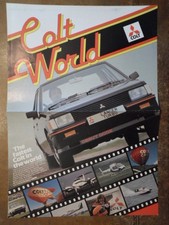 MITSUBISHI COLT WORLD 1981 UK Mkt Broadsheet Brochure - Sapporo Lancer Turbo