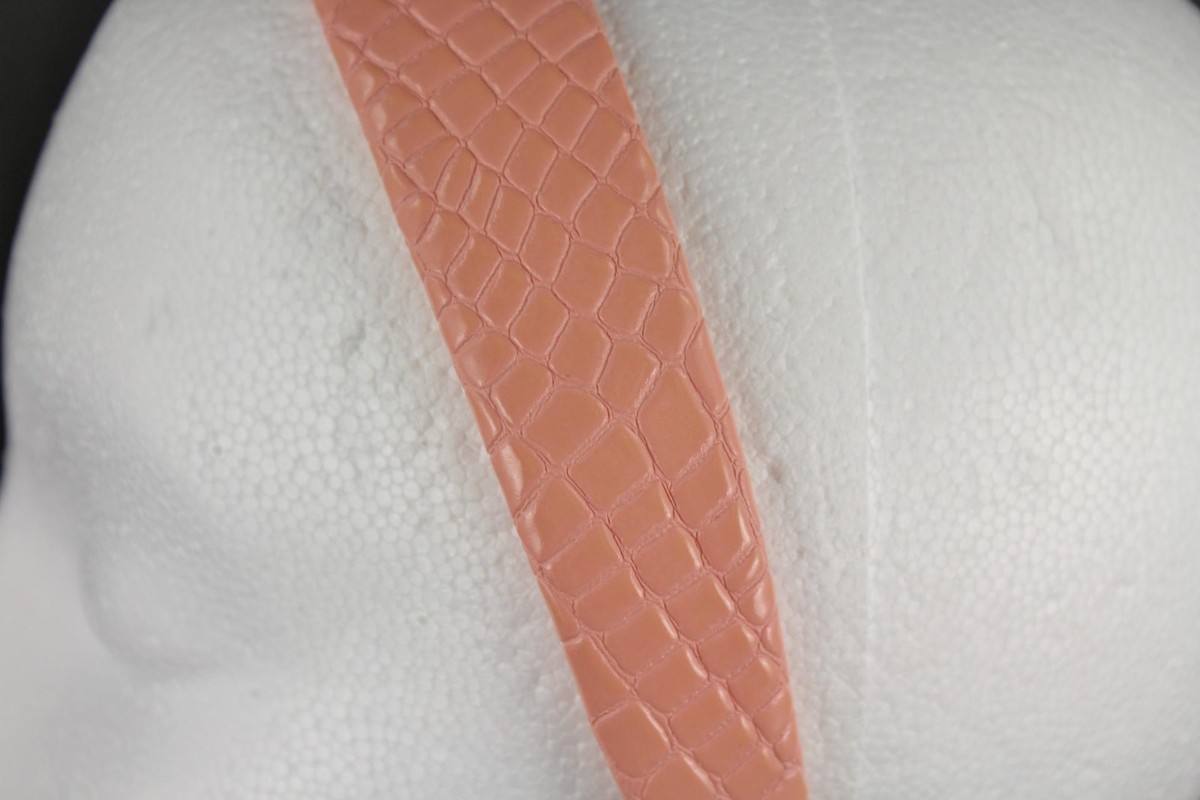 Pink Patent Leather Headband with Gold Logo Amazon.com : Huachi Pink Headbands for Women 1 Inch Wide  main image 3