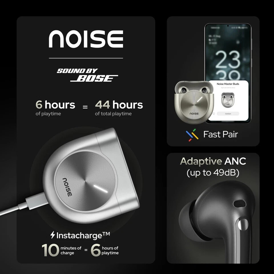 Noise Master Buds, Sound by Bose in-Ear Bluetooth Earbuds, Up to