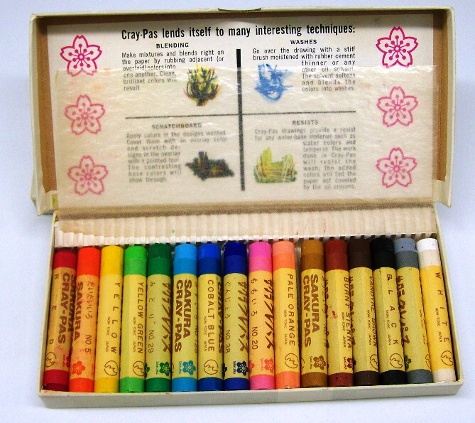 VINTAGE SAKURA CRAY-PAS OIL PASTELS CRAYONS 16 COLORS ART VINTAGE SAKURA CRAY-PAS OIL PASTELS CRAYONS 16 COLORS ART
