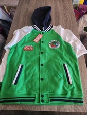 Kids Marvel Varsity Hoodie Super Heroes Green Jacket Iron Man Thor Black Widow