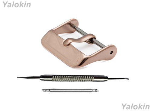 Rose Gold Color Polished Buckle for 16mm 18mm 20mm 22mm 24mm Watch Band Straps - Picture 13 of 13