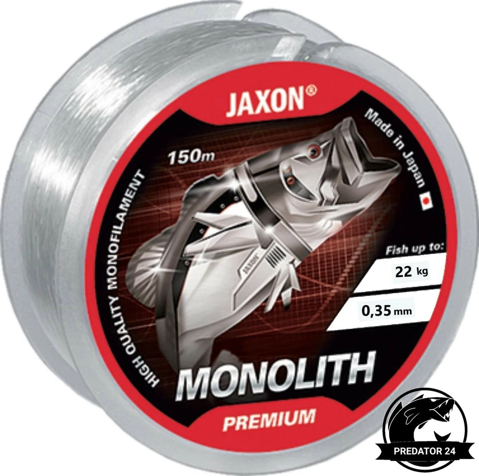 150m ANGELSCHNUR JAXON MONOLITH PREMIUM, ALLROUND MONOFILE SCHNUR TRANSPARENT