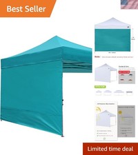 Durable 10x10 FT Canopy Sidewall - Waterproof & UV Protection in Turquoise