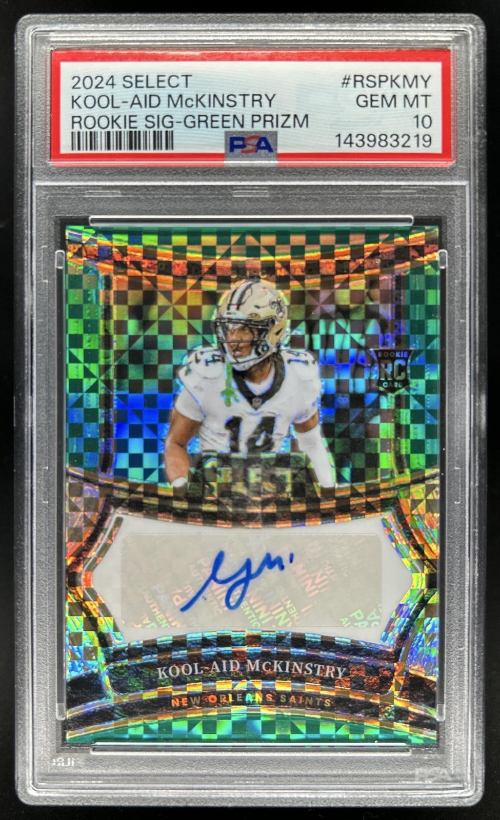 Kool-Aid McKinstry Panini Select Rookie Signatures #RSPKMY Green