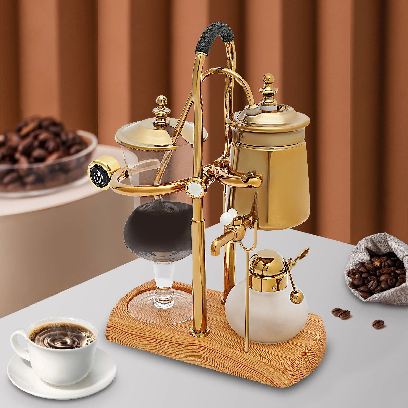 Siphon Pot Set With Integrated Filter Tea Coffee Brewer