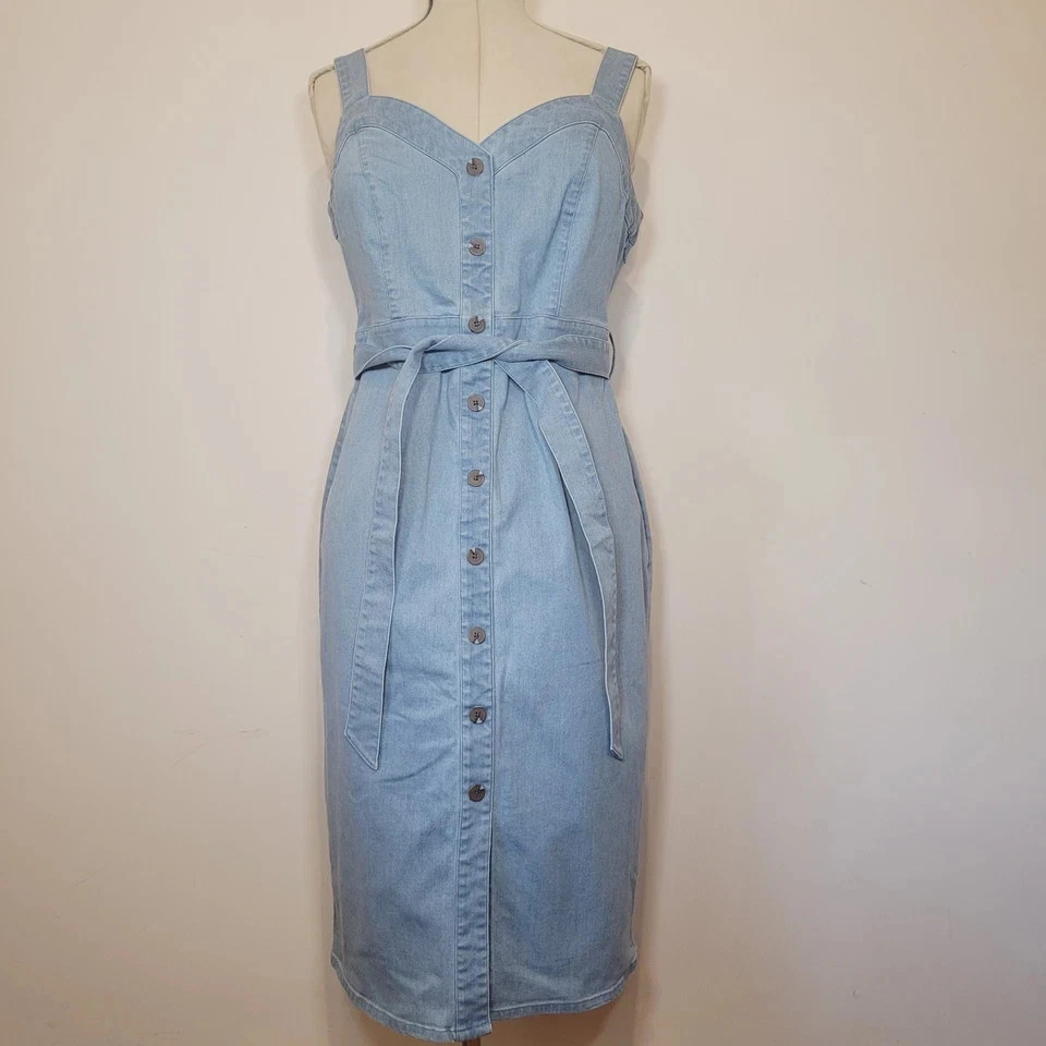knee length dresses for ladies Daphne Demin Midi Dress – Collektive main image 0