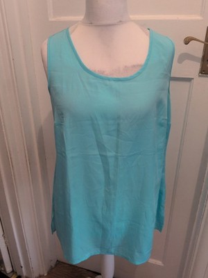 Yours 16 türkis leichte ärmellose Bluse