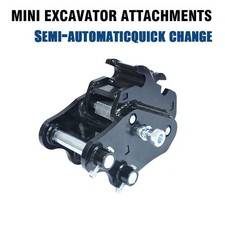 Heavy Duty Semi-Automatic Quick Hitch Coupler for Mini Excavator, Tool-Free