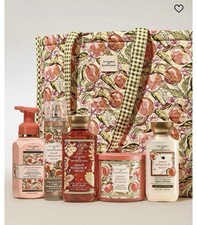 Vera Bradley x Bath  Body Works Peach Blossom Nectar Gift Set Tote Bag Bundle