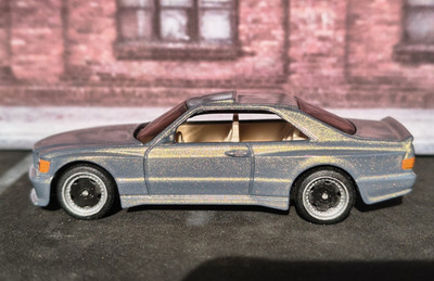1/64 Hot Wheels 1989 Mercedes Benz 560 SEC AMG Premium Umbau Real Riders Custom