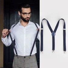 Suspenders for Men Heavy Duty, Y Back Hidden Suspender 1.5" Under Clothing