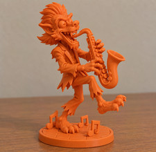 Marx Nutty Mads Style Rockin Wolfman 3d Printed Saxophone Monster 6 Inch Marx Nutty Mads Style Rockin Wolfman 3d Printed Saxophone Monster 6 Inch