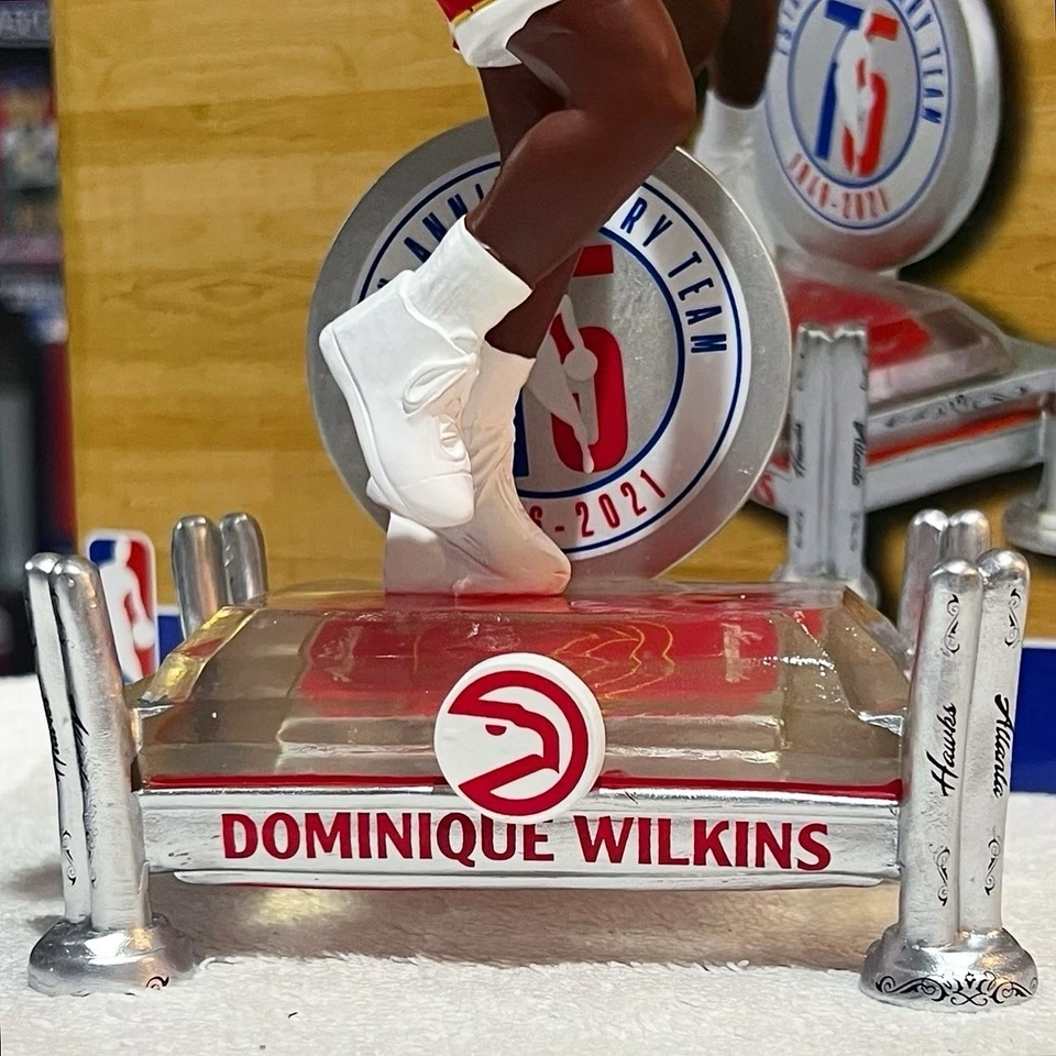 DOMINIQUE WILKINS Atlanta Hawks Legend 75th Anniversary Exclusive NBA Bobblehead - Image 3 of 4