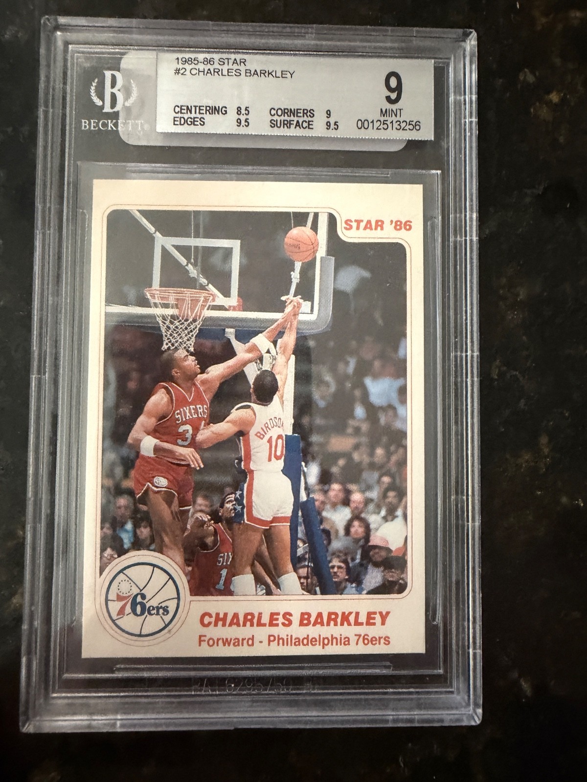 1985-86 Star Charles Barkley #2 - HOF - BGS 9 MINT 2 9.5 subs 2nd year!