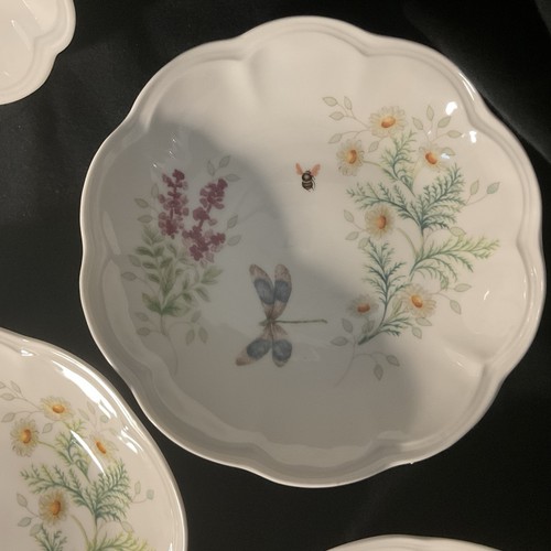 Lenox- Bone China "Butterfly Meadow Herbs" 8-3/4" Pasta Bowls, set of 6 - Afbeelding 5 van 9