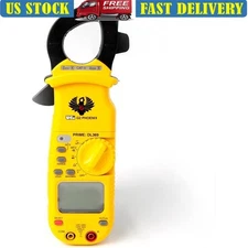 Dual Display Clamp Meter AC DC Voltage Non-Contact Test Lead Holders 400A 600V