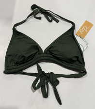 Women's Double Tunnel Bikini Top - Kona Sol Dark Green M