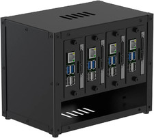 Upgraded Complete Enclosure for Raspberry Pi Cluster with 4 Removable Mounti...