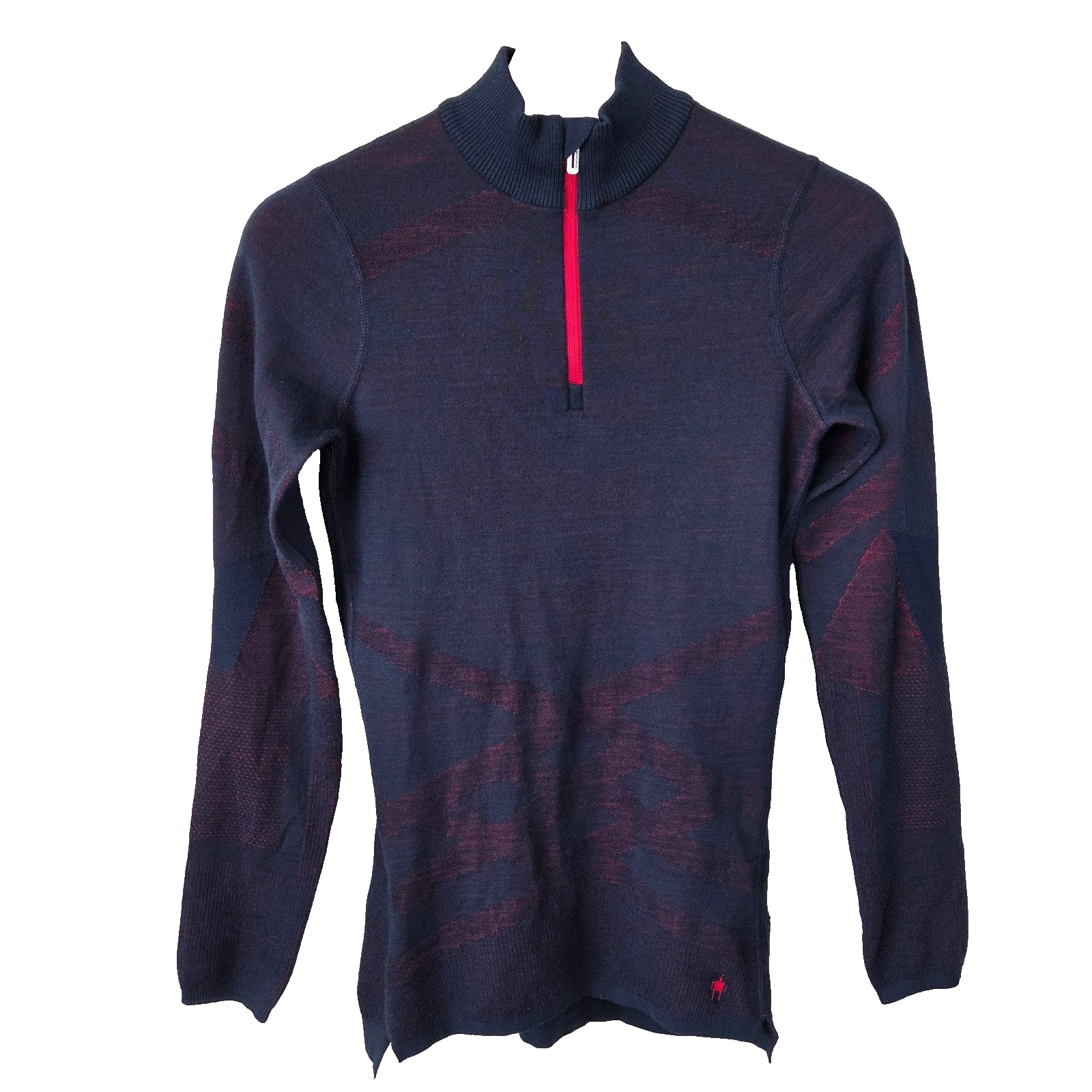 Smartwool Intraknit 200 Size S Thermal Merino Quarter Zip Base Layer Top Womens