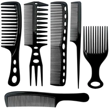 Wide Tooth Detangling Comb Set – 6PCS – Hair Styling – Anti-Static... 