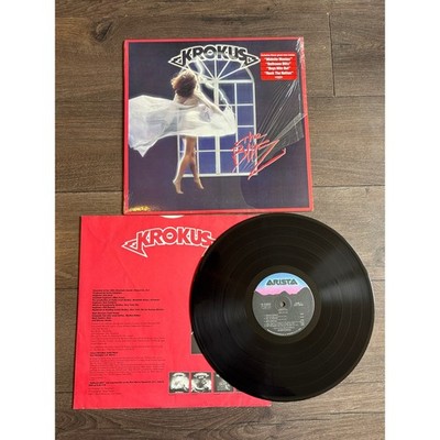 Krokus The Blitz Vinyl LP 1984 Shrink AL 8-8243 Heavy Metal Rock Hype Sticker
