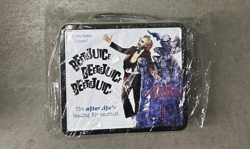 Beetlejuice Lunch Box Metal Tin Case Halloween