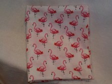 22" X 37" Piece Of Pink Flamingo Print Fabric