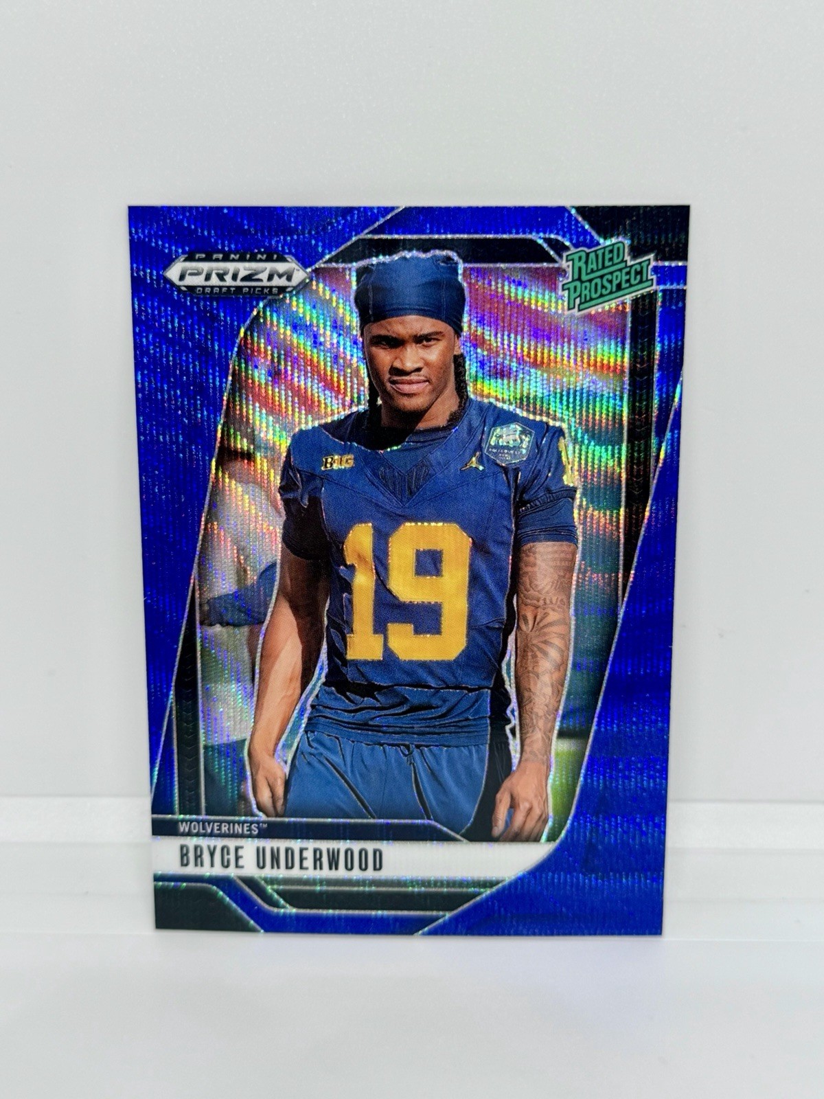 2025 Prizm Draft Picks BRYCE UNDERWOOD Rated Prospect Blue Wave /299 Michigan