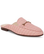 Sam Edelman Linnie Bit Loafer Mule Pink Flat Leather Slide Striped Round Toe 7