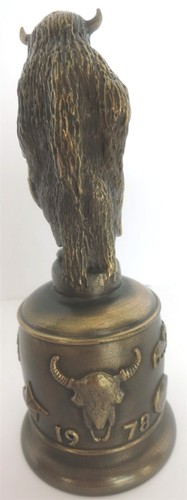 BALLANTYNE 1978 MANDAN INDIAN BUFFALO DANCER BRONZE BELL SIGNED #354/500 - Picture 5 of 8