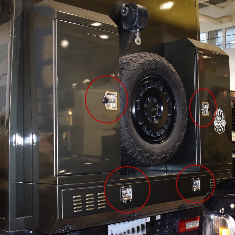 T Handle Latch Rv Truck Door Tool Box Lock Replacement with Keys Gasket 1Pc 