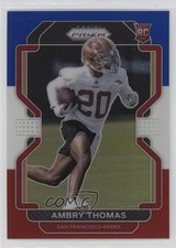 2021 Panini Prizm Rookie Red White & Blue Prizm Ambry Thomas #439 13wt