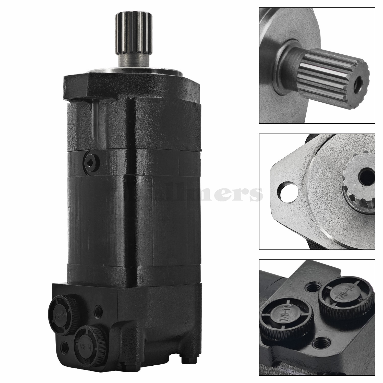 Hydraulic Motor 305943 for Broce 350-SERIES CR350 Broom Sweeper 14-Tooth Splined