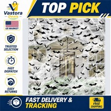Halloween Spider Webs 1600 sqft with 120pcs Fake Bats and 50pcs Fake Spiders