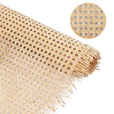 14" Width Cane Webbing 3.3Feet, Natural Rattan Webbing for Caning Projects, W...