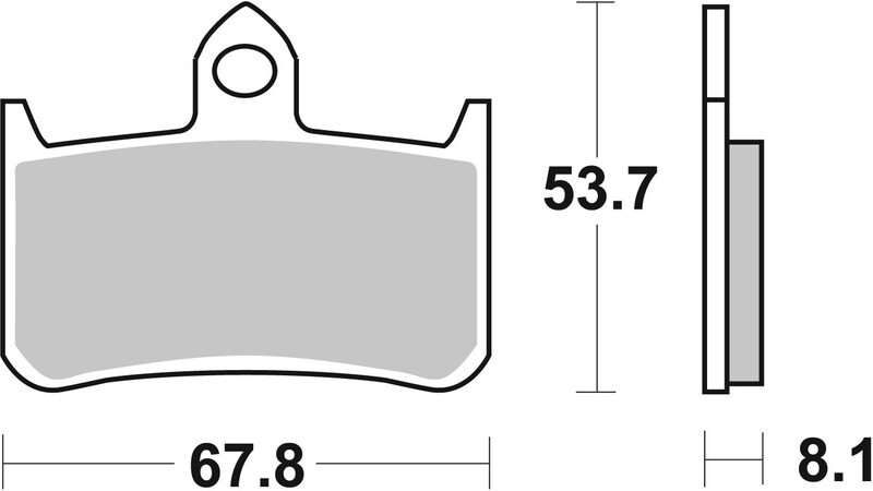 Plaquettes de frein BREMBO 07HO28RC carbone céramique pour pilotage sur piste