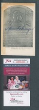 Charles Gehringer Signed Artvue HOF Postcard JSA Authentic Autograph AW81225