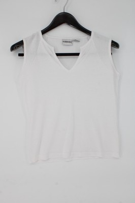 Fashion Bug Tank Top Womens Small Sleeveless V Neck Casual Lightweight White