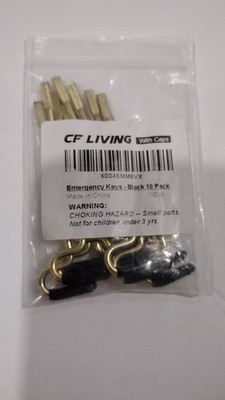 10 Pack - CF LIVING Emergency Keys for Interior Doors - Bathroom - Bedroom LOT
