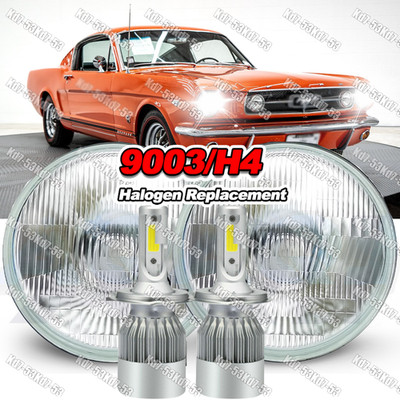 2x Fit 1965 -1973 Ford Mustang 7 Inch Round Led Headlights Hi/Low Beam A++