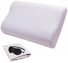 Replacement Pillow Case for Memory Foam Neck Pillow,Zippered Pillow Cover,Sof...