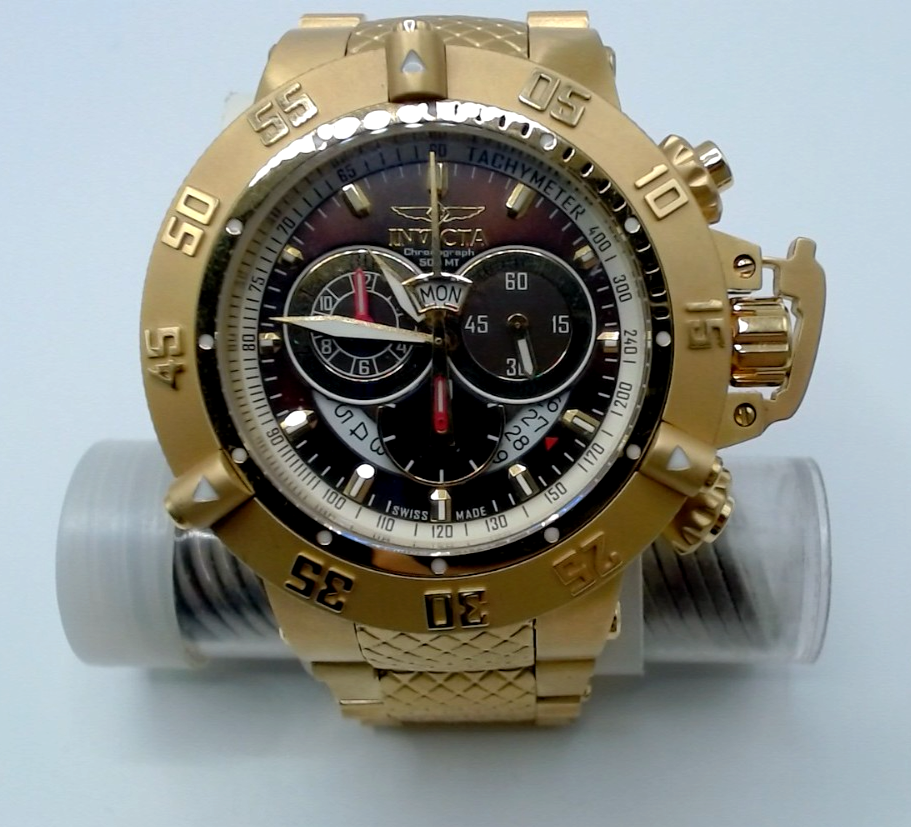 Invicta 5405 With Box Sub Aqua Noma III Mens Watch Swiss Goldtone | eBay