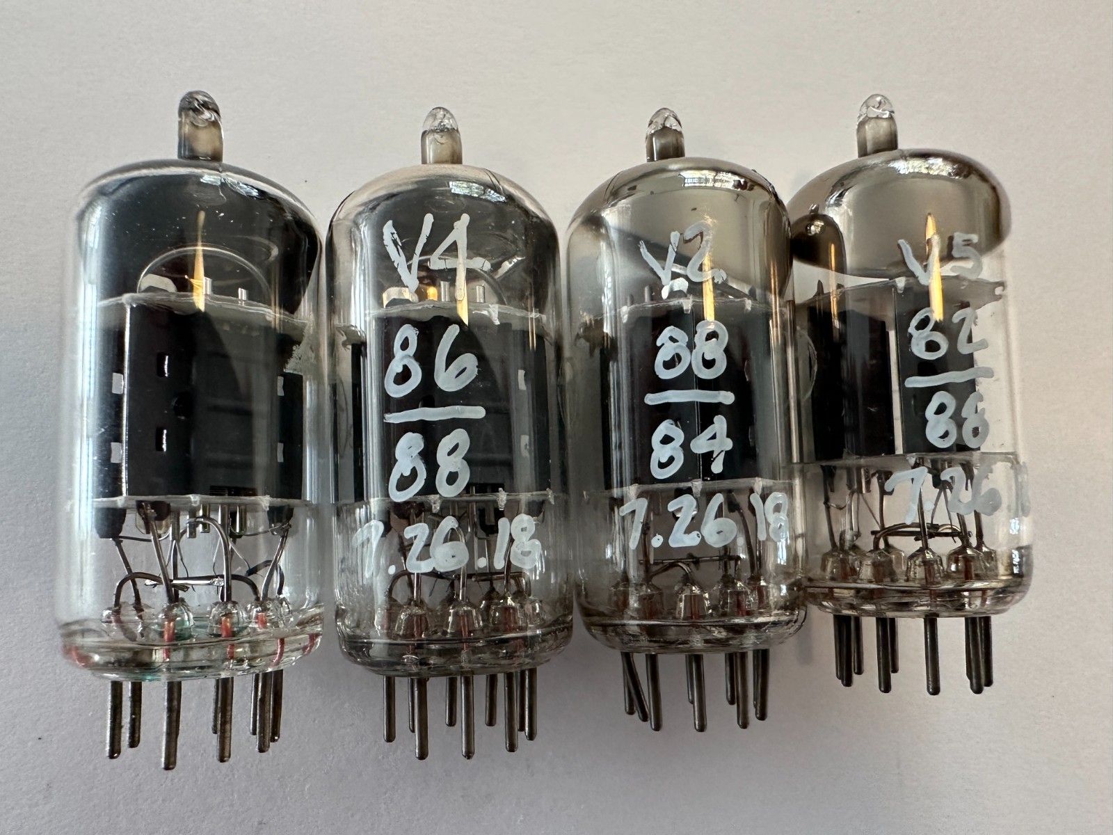 Vintage MATSUSHITA "MULLARD" ECC83 12AX7 45° O GETTER Tube Hi Fi Guitar Amp