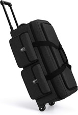 Wheeled Craft Tote Bag for Cricut Cameo Machines - Double Layered, Black